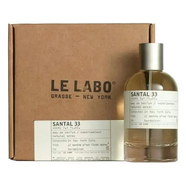 Santal 33 by Le Labo for Unisex Eau de Parfum Spray 3.4 Oz / 100 ML New With Box - Le Labo
