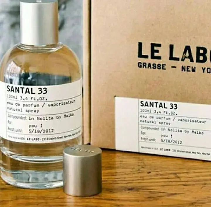 Santal 33 by Le Labo for Unisex Eau de Parfum Spray 3.4 Oz / 100 ML New With Box - Le Labo